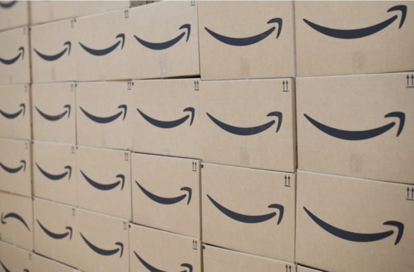 Piles of Amazon packages