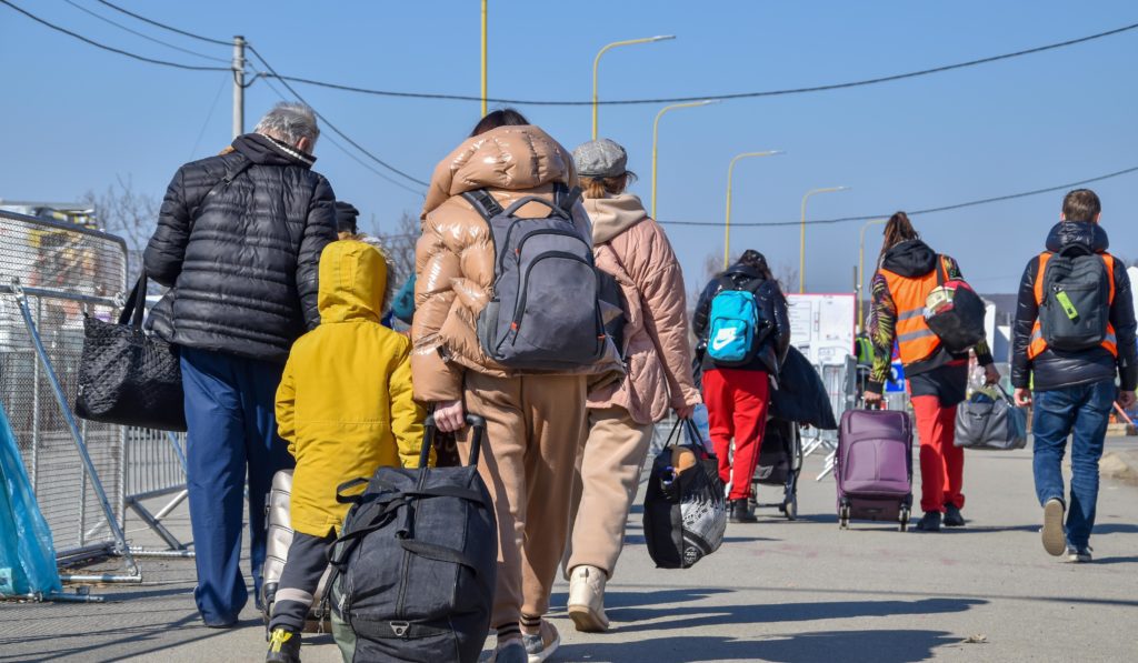 Refugees fleeing war-torn Ukraine